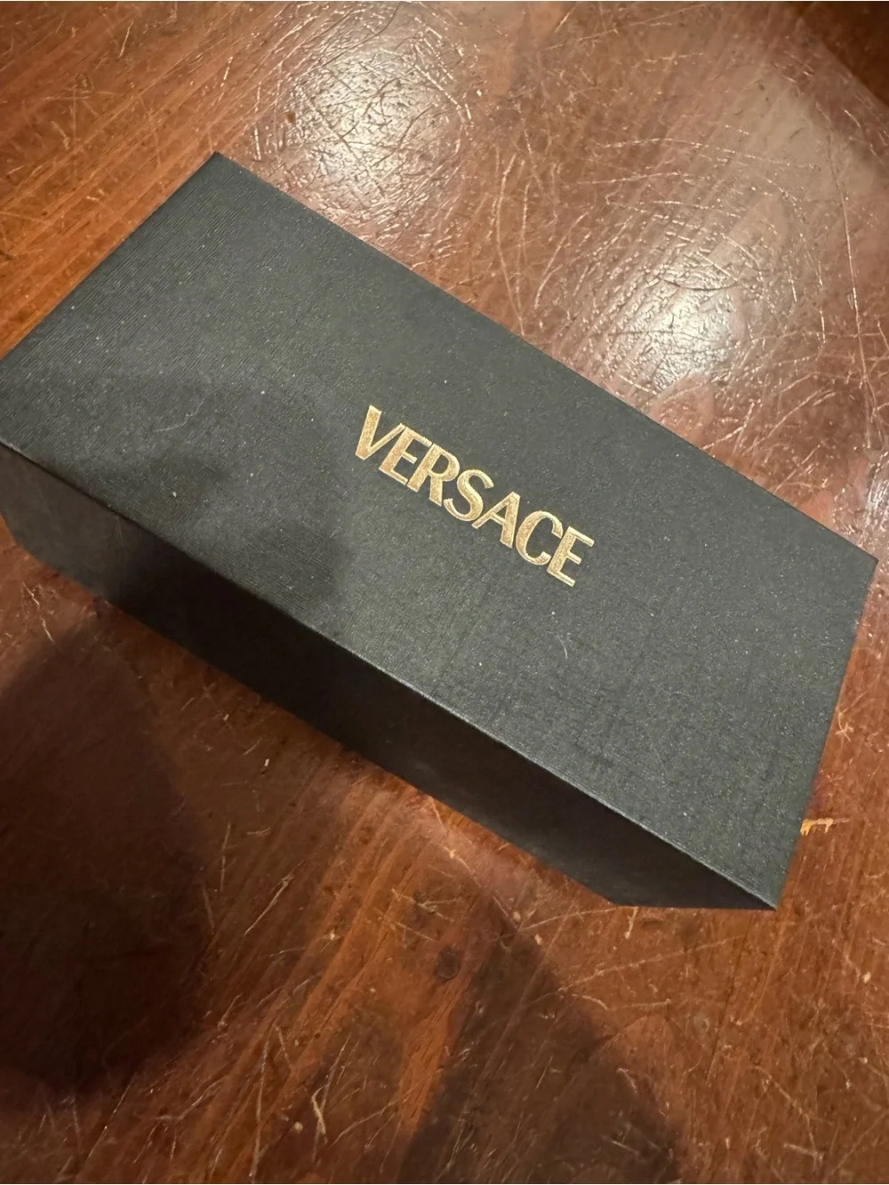 Versace Black and Gold Branded Eyewear Packaging Set